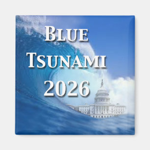 Blå Tsunami-valet 2026 Magnet