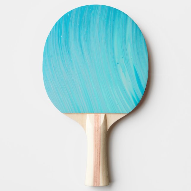 Blå Tub Våg Cool Turkos Vatten Pingisracket (Framsidan)