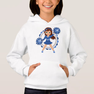 Blå tuggledare Brunette - Cute Cheer T Shirt