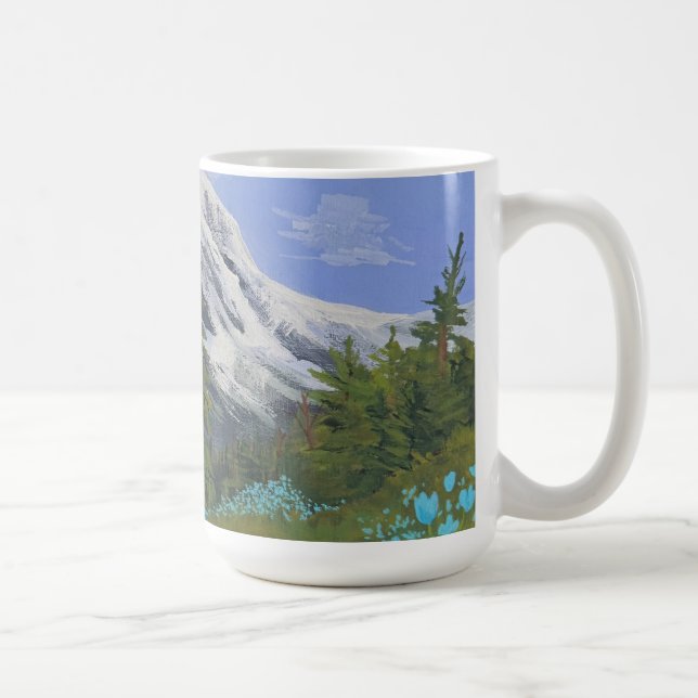 Blå tulpaner på vandring kaffemugg (Höger)