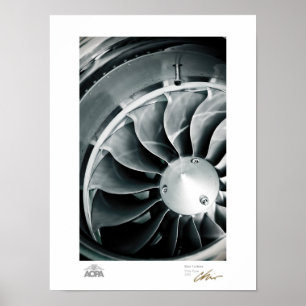 Blå turbin poster