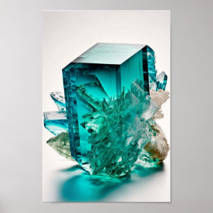 Blå turistmakro stäng gemstone-foto poster