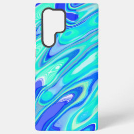 Blå turkos Abstrakt Marble Liquid Struktur