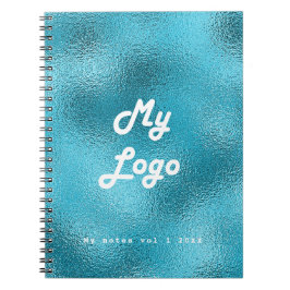 Blå Turkos företagslogotyp Anteckningsbok