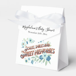 Blå turkos Grönt Blommor Dragon Baby Shower Presentaskar