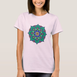 Blå turkos Mandala Classic T Shirt