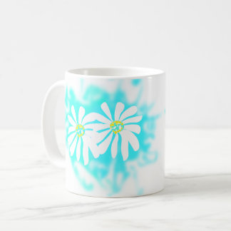 Blå tusensköna blomma minimal mugg | Söt botanisk 