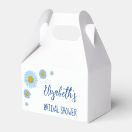 Blå tusensköna blommig bröllopsdusch presentaskar