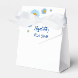 Blå tusensköna blommig bröllopsdusch presentaskar