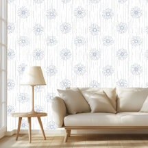 Blå Tusenskönas Blommiga Estetiska Cottagestil Des