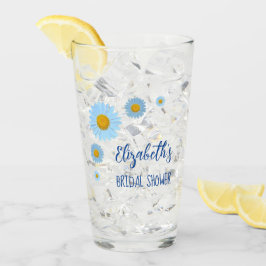 Blå tusenskönor Blommig bröllopsfest Glaskopp