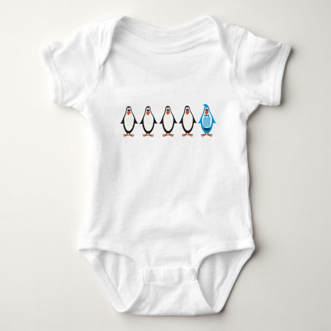 Blå tuxpenguin t-shirt (Framsida)