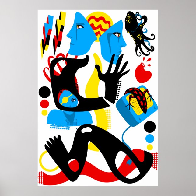 blå TV-Poster Poster (Framsidan)