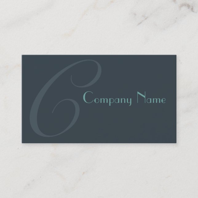 Blå två tonade visitkort (Framsida)