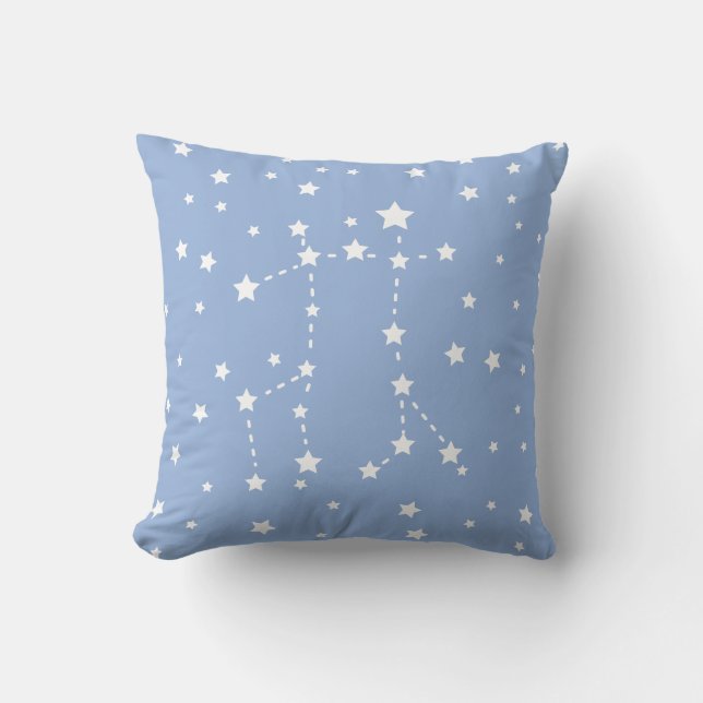 Blå Tvillingarnas astrologi Stjärnor Stjärnbild Kudde (Framsida)