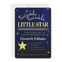 Blå | Twinkle Twinkle Little Star Baby Shower