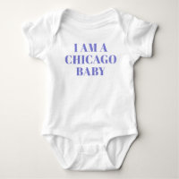 Blå typografi Chicago babykläder