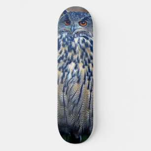 Blå Uggla-skateboarddäck Mini Skateboard Bräda 18,5 Cm