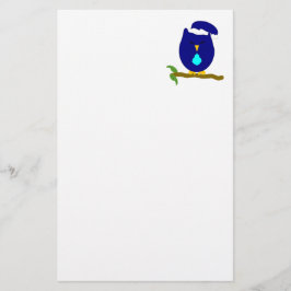 Blå Uggladesign Brevpapper