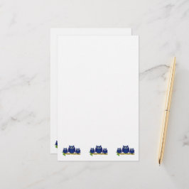 Blå Ugglor Design Brevpapper