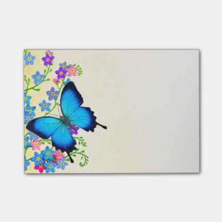 Blå Ulysses Butterfly Post it Notes Post-it Block