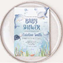 Blå Under Havet Baby Shower