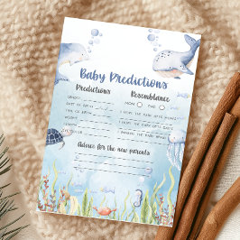 Blå under havet Baby Shower Spådomsspel