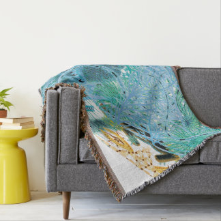 Blå Underbara barriärreef Echinoderms | VINTAGE Filt