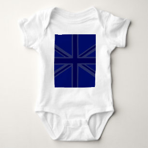 Blå Union Jack British Flagga Design T Shirt
