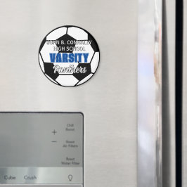Blå universitetsfotboll anpassad gymnasieskola magnet