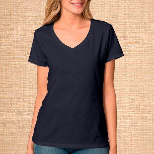Blå V-Nacke T-Shirt/Anpassa T Shirt