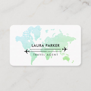 Blå Vackvation-tjänster för resor i Agent Visitkort