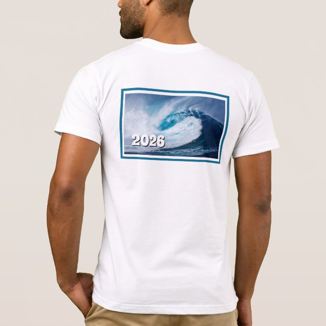 Blå våg 2026 t shirt (Baksida)