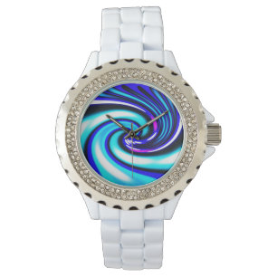 Blå våg armbandsur