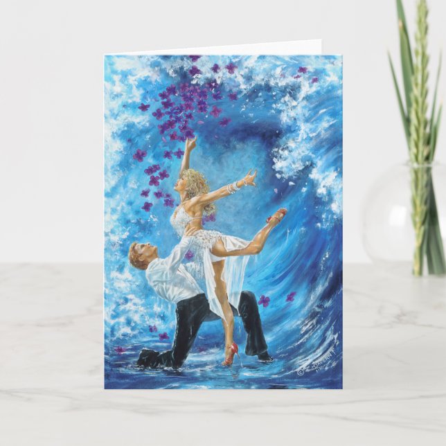 Blå våg kort (Framsida)