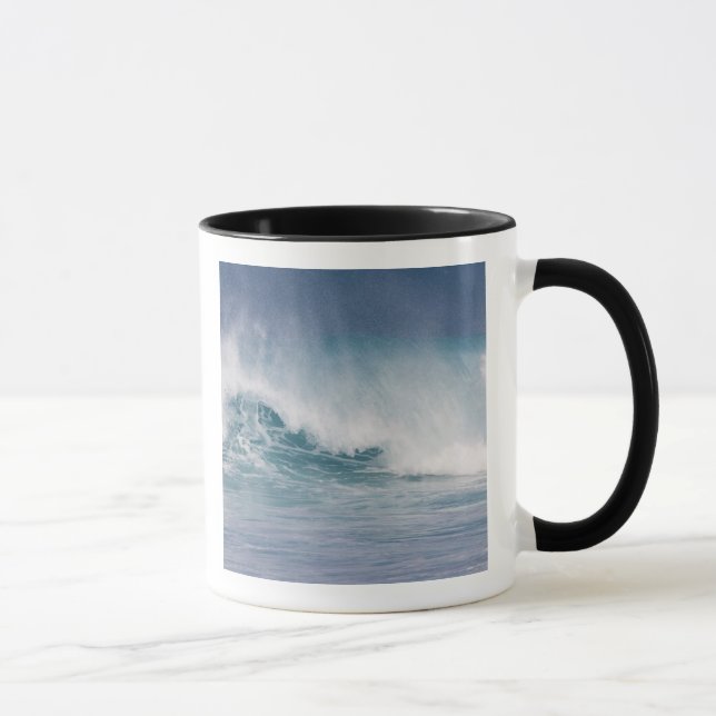 Blå våg kraschar, Maui, Hawaii, USA 3 Mugg (Höger)