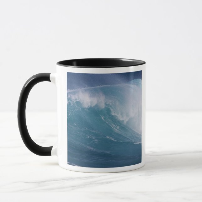Blå våg kraschar, Maui, Hawaii, USA Mugg (Vänster)