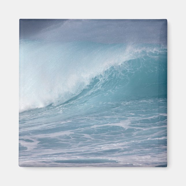 Blå våg som bryts, Maui, Hawaii, USA 2 Magnet (Framsidan)