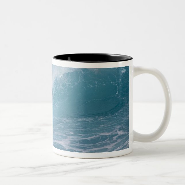 Blå våg som bryts, Maui, Hawaii, USA 2 Två-Tonad Mugg (Höger)