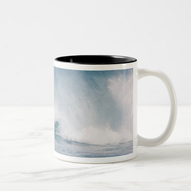 Blå våg som bryts, Maui, Hawaii, USA 3 Två-Tonad Mugg (Höger)