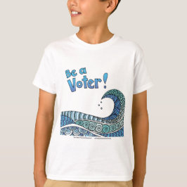 Blå våg - var en väljare t shirt
