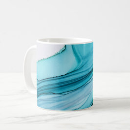Blå vågalkohol Bläck Kaffemugg