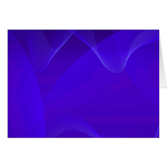 Blå Vågar I Hälsningskort (Framsidan Horizontal)