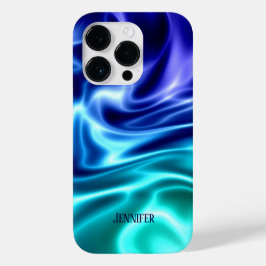 Blå vågar om silke