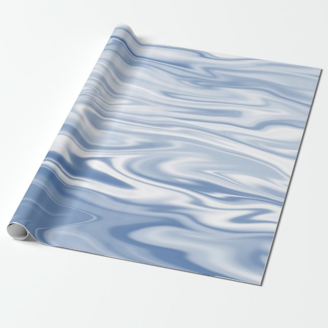 Blå vågar presentpapper (Utrullad)