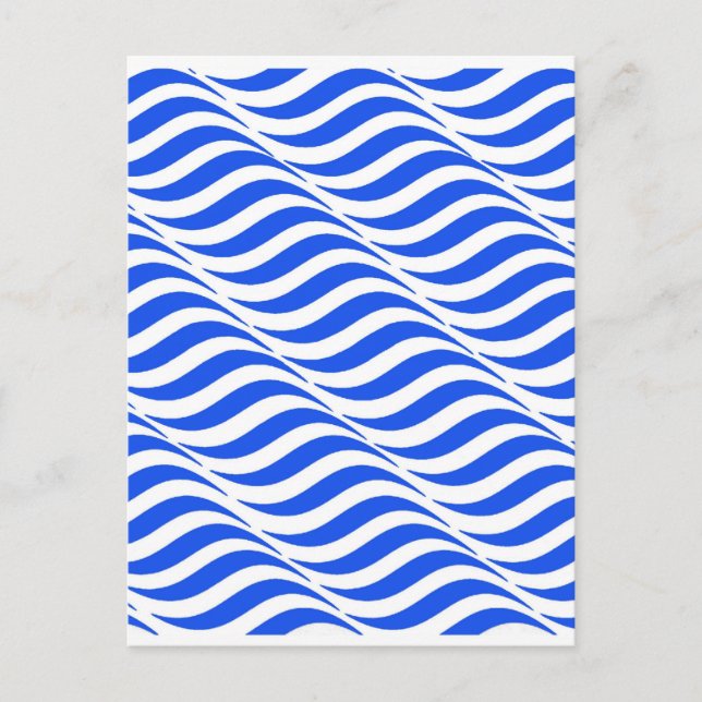 Blå Vågar Vykort (Framsida)