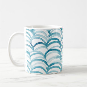 Blå vågmönster i japanska StilIllustration Kaffemugg