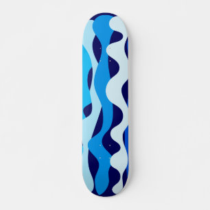 Blå vågor old school skateboard bräda 18 cm