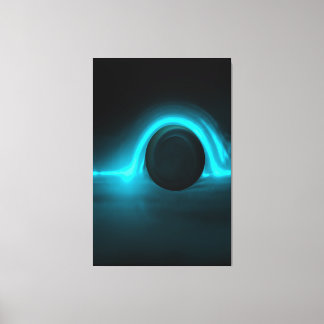 Blå vågrätt hål med stretched Canvas