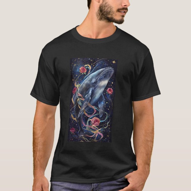 Blå Val Hav Natur T Shirt (Framsida)